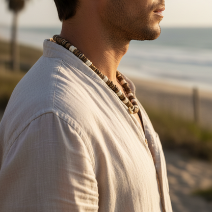 Coastal Edge Necklace Side Profile
