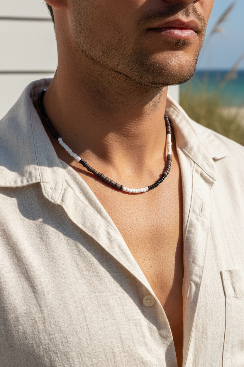 The Voyager Necklace on Model